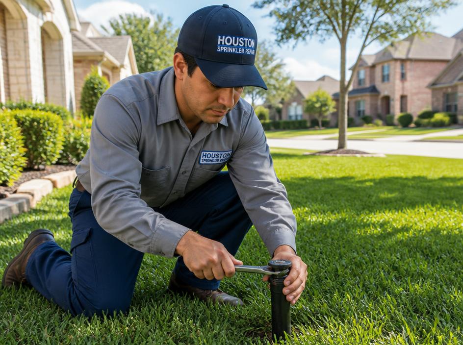 Sprinkler Repair — Sterling Fence Staining, Houston TX